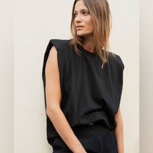 Frankie Shop padded shoulder muscle tee
